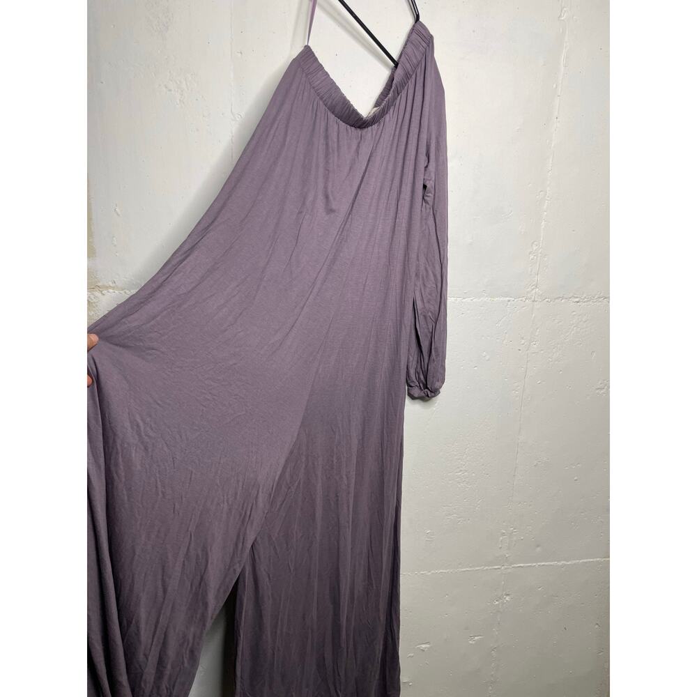 NEW Free People Beach Sunday Stroll One-Shoulder Jumpsuit Size Small Purple - Picture 7 of 8